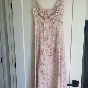 Floral Pink Maxi Dress